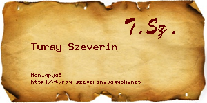 Turay Szeverin névjegykártya